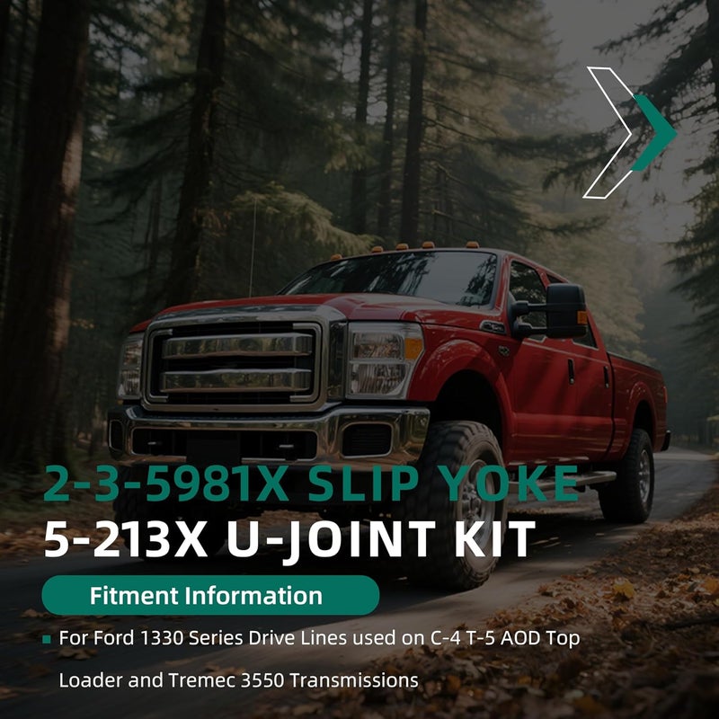Riyhch 2-3-5981X Slip Yoke,5-213X U-Joint Kit for Ford 1330 Series Drive Lines Used on C-4 T-5 AOD Top Loader and Tremec 3550 Transmissions - Image 4